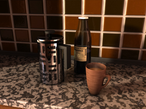 Kaffee und Milch (3d-Graphik by Leon)